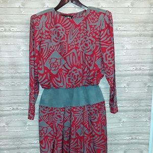 Vintage Gay Unger 100% Silk Dress